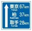 方面と距離 案内標識