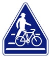 横断歩道･自転車横断帯　指示標識
