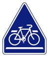 自転車横断帯　指示標識
